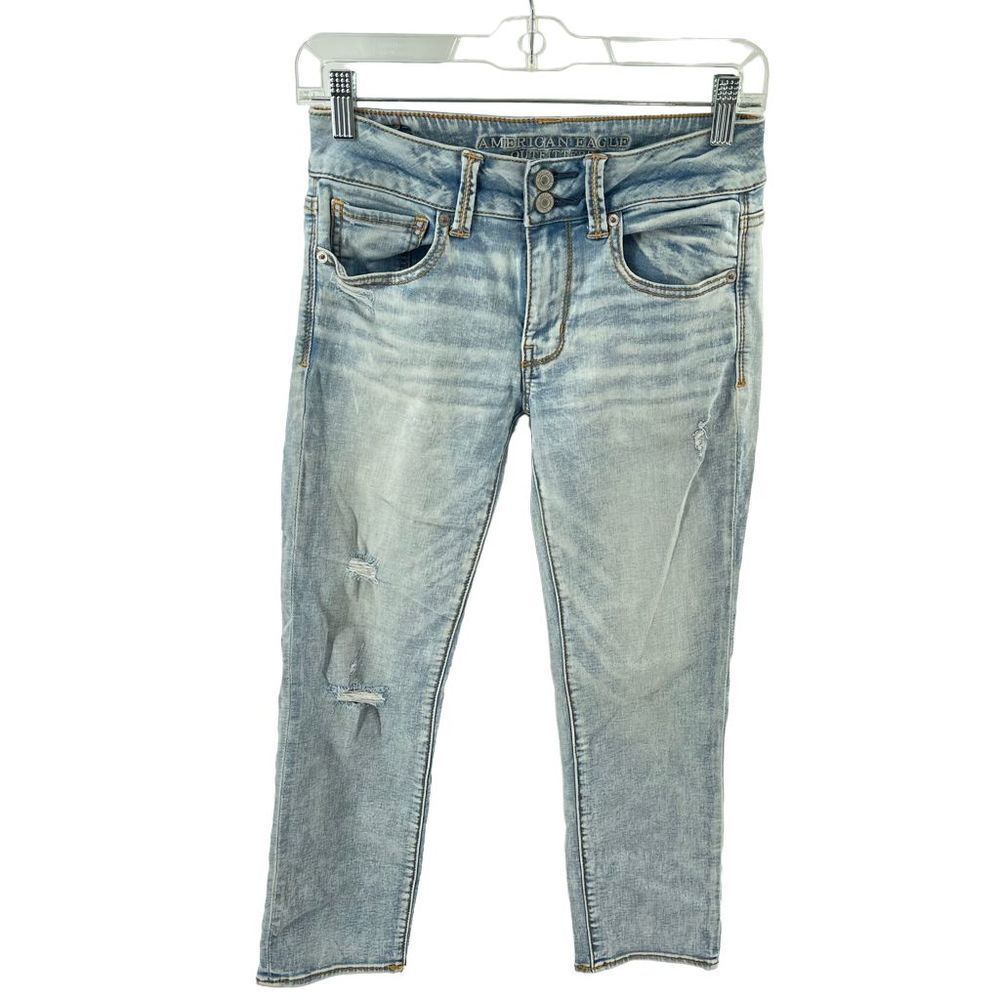 American Eagle Outfitters AE AEO Artist Crop super stretch jeans 2